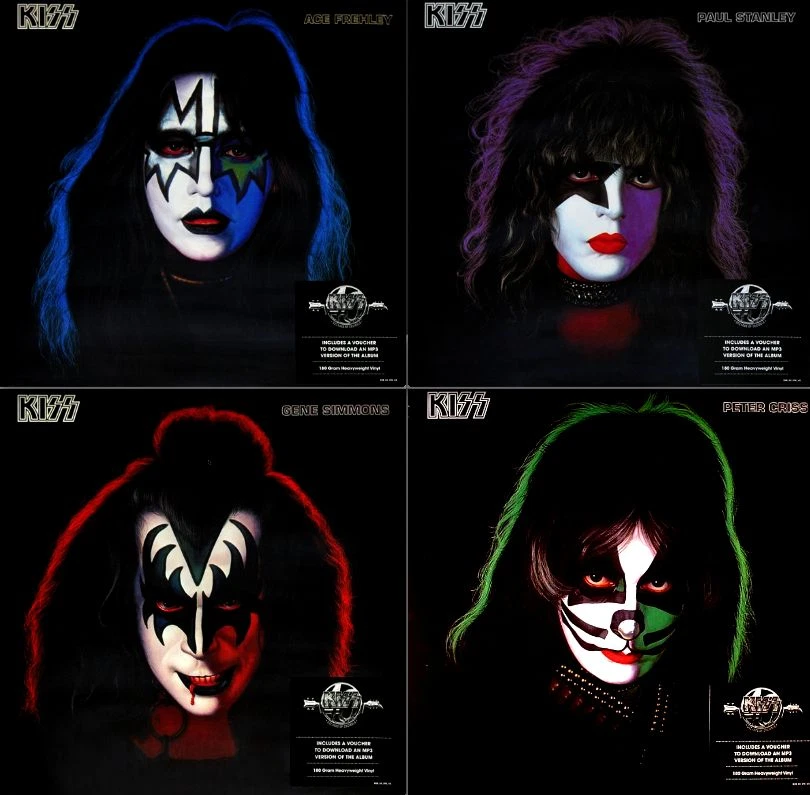 KISS 4x LP *EU* VINYL Lot GENE SIMMONS ACE FREHLEY PAUL STANLEY.