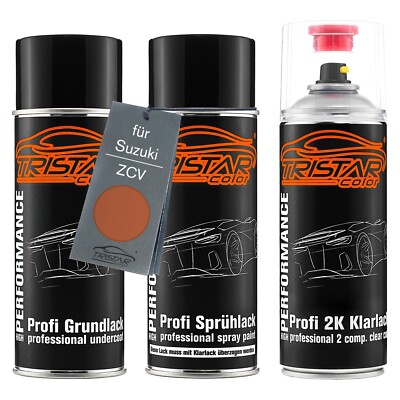 Autolack 2K Spraydosen Set für Suzuki ZCV Garnet Orange Metallic