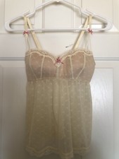 NWOT Vintage 2002 Betsey Johnson Cami Tank Lace Nighty Sz S