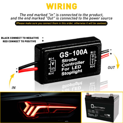 4X Universal Controller Strobe Flash Box Flasher for Module LED Brake Tail Light