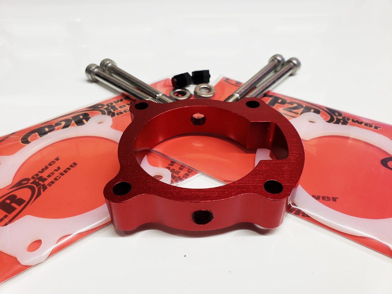P2R Red Throttle Body Spacer Kit Fits 1014 Hyundai Genesis 2.0L P332R eBay