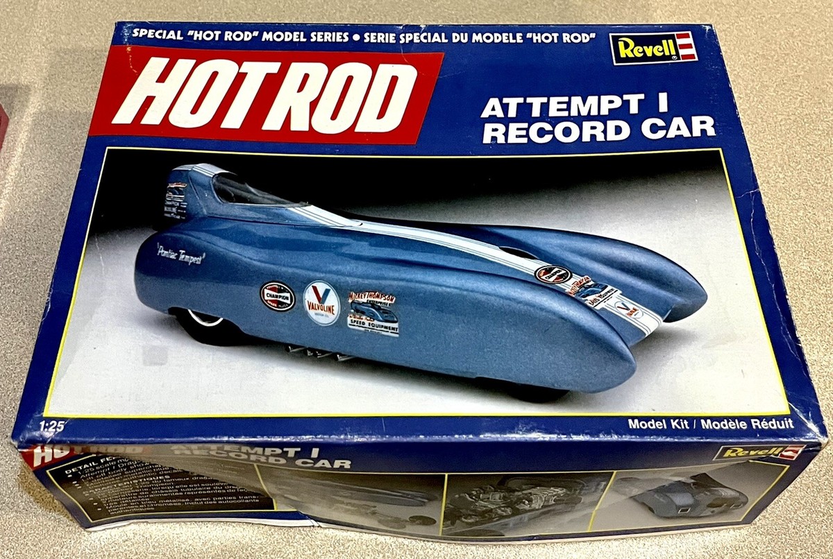 🏁 Revell Vintage Hot Rod Attempt I Record Car (Open Box) 1/25