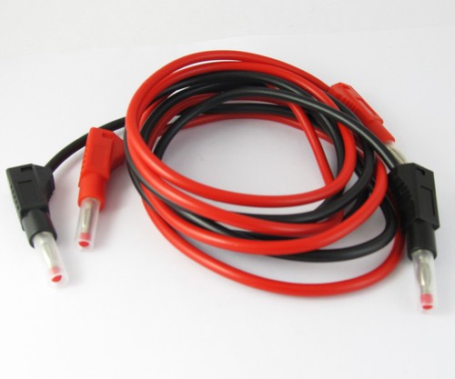1Pair 4FT Dual Transparent Flexible Stackable 4mm Banana Plug Silicone Cable - Picture 5 of 7