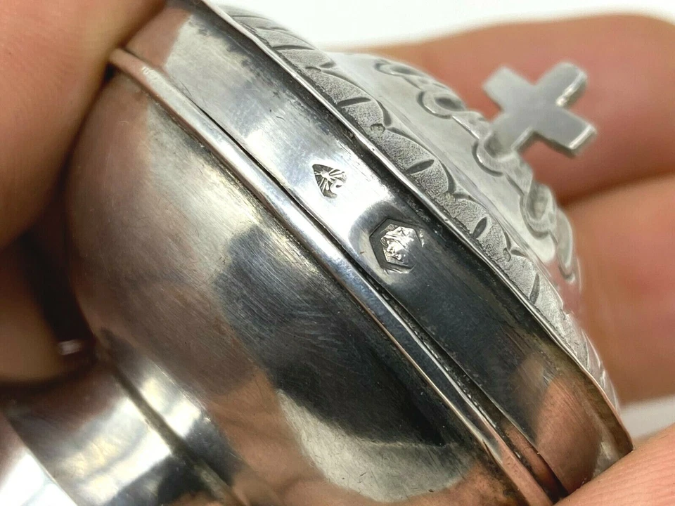 Louis Samson Custode Pyxide Ciboire Malades Orfèvre Toulousain Argent Vers 1820 - Photo 2/4