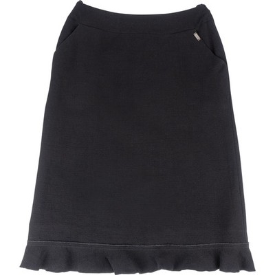 Chanel Noir Wool Skirt (FR 36 / D 34) Coco CC