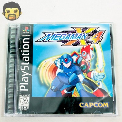Mega Man X4 PS1 CIB Sony PlayStation 1 1997 1st Print Complete Manual + Reg Card