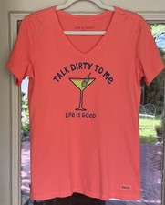 Life Is Good Women's Crusher Coral SS Graphic Tee -Size Medium