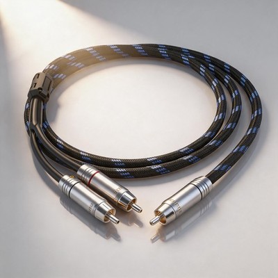 OFC Wire with Gold Plated HI-FI Audio Subwoofer RCA Cable 1 to 2 Splitter Cable