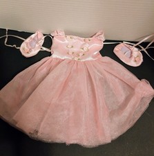 Pink Butterfly Closet Ballet Dance Dress Tulle Ballerina Slippers 18" Dolls