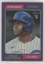 2023 Heritage Hot Box Chrome Purple Refractor Nelson Velazquez Velázquez 0b0
