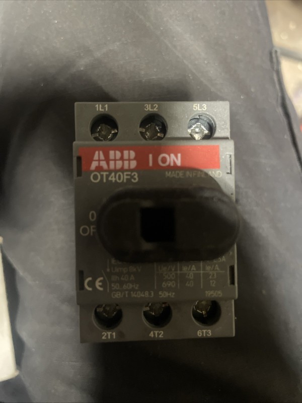 ABB OT40F3 Main Power Disconnect 40A 600V NEW