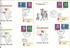 31x FFC Switzerland International Swissair Letters Jet Helvetia Airmail Reco ; 62444