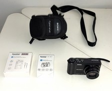 Sony Cyber Shot DSC H55 Black Digital Still Camera New Battery Soft Case Works