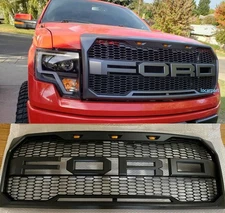 For Ford F150 Grill 2009 2010 2011 12 2013 2014 Raptor Style F-150 Grille w/LED