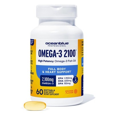 Oceanblue Professional Omega-3 2100Mg Fish Oil Supplement Triple Strength High