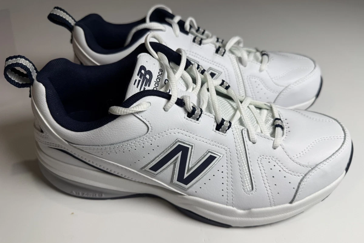 New Balance MX608V5 Leather Training Sneakers White/Blue Men\'s 8 2E Athleisure New Balance 608 White Blue for Sale | Authenticity  main image 2