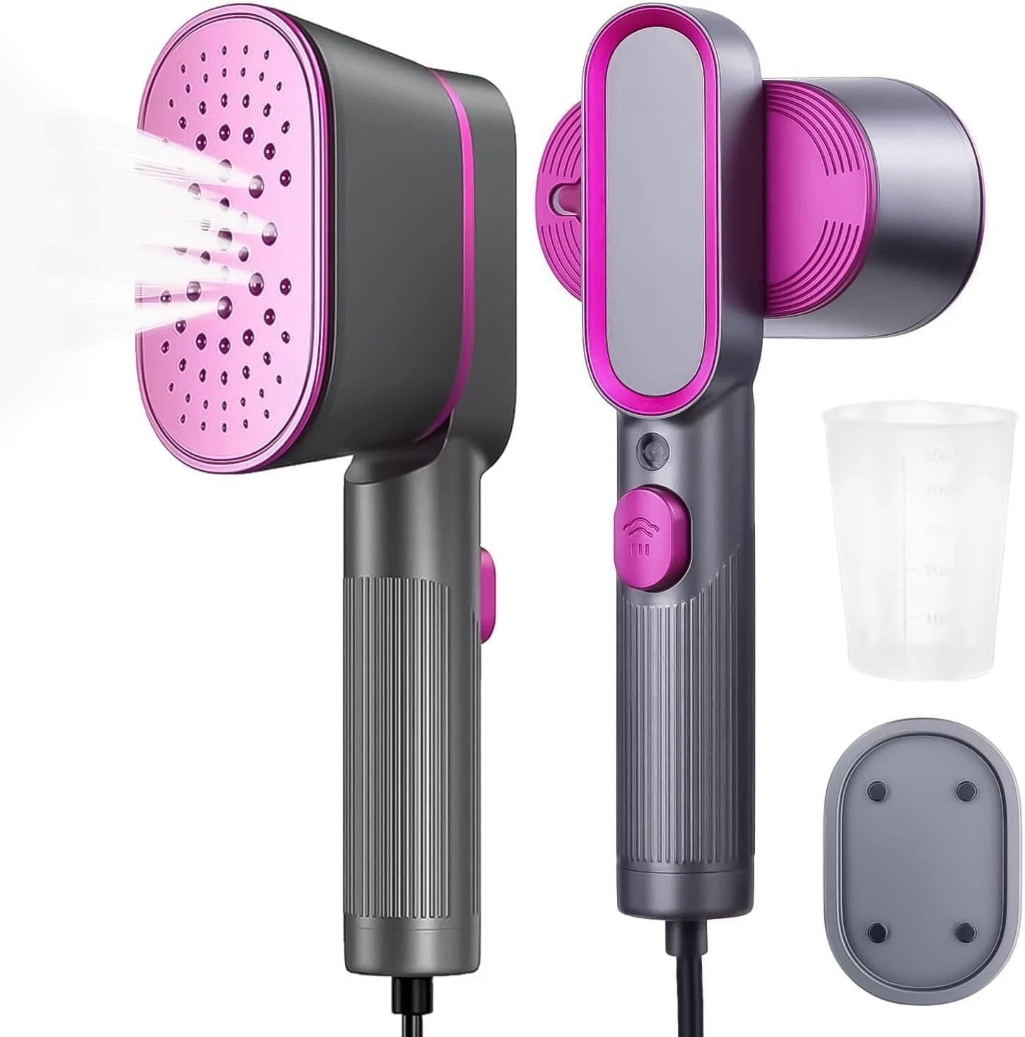 Mini Portable Handheld 90° Rotatable Clothes Steamer, 2-in-1 Hand Steamer with 6