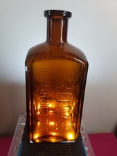 ROW'S EMBROCATION Amber Australian Antique Bottle GREAT SOUTHERN GOLDFIELDS 1900