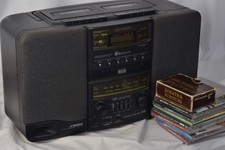 Sharp WQ-CH600 Dual Cassette High Speed Portable Stereo Boombox 1993W/music