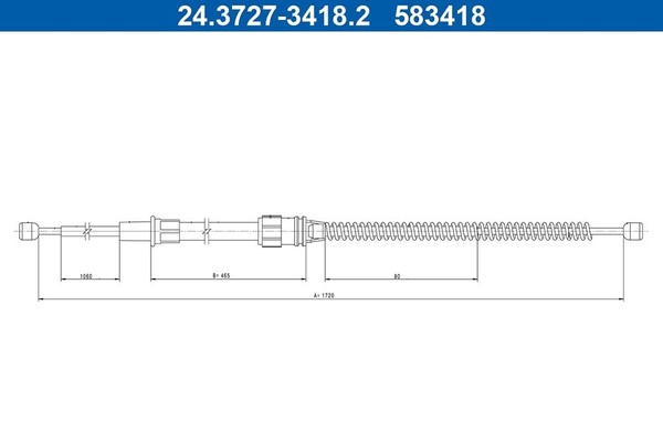 ATE Seilzug, Feststellbremse Hinten U.A. FüR Audi, Seat, Skoda, VW-image