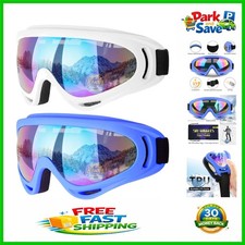 Lightweight Rimless Ski Goggles with Anti-Fog and UV400 Protection - All Ages