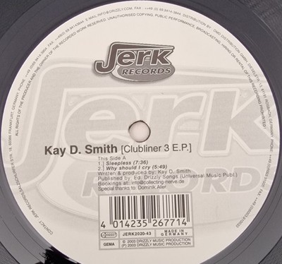 Kay D. Smith, Clubliner 3 E.P. Vinyl 12' Jerk Records