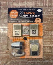 Rare Vintage Hawk Alarm System home security package NIB