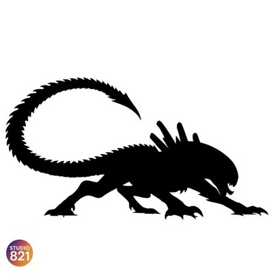 Alien Xenomorph Vinyl Decal Sci Fi Monster Sticker for Car Truck Laptop Tumbler
