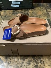 New w/o Box Birkenstock Madrid Big Buckle Cognac Exquisite Size 38 - Size 5M 7W