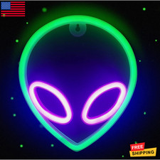 Alien Neon Sign Led Light Usbbattery Operated Cool Light Up Sign For Wall Decor