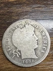 1906-D Barber Liberty Head Dime 90% silver Actual coin Good Coin Grayish Color
