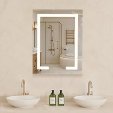 Lighted Medicine Cabinet with Mirror, 20 x 26 in Recessed or Wall Mount, 3 Color