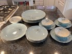Franciscan Silver Pinecone Starburst 16 Piece Dinnerware Set Great Condition