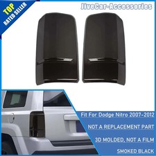 Smoky Black Rear Taillight Light Lamp Cover Trim Molded For Dodge Nitro 2007-12
