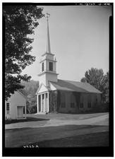 Grafton VT Congregational Church 1900s Steepled White Church Windham County