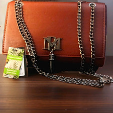 Badgley Mischka Crossbody Bag Chain Strap Logo Detachable