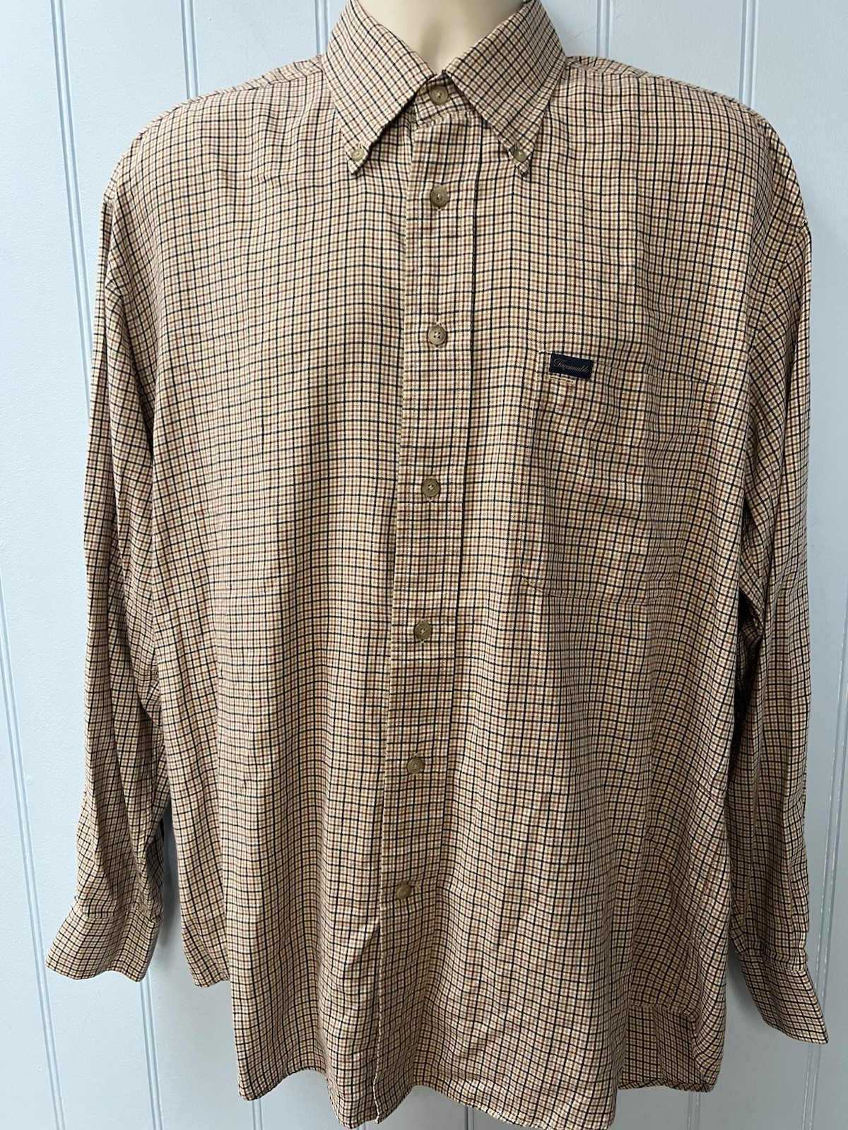 Facconable Brown Men’s Button Down Long Sleeve 10… - image 3