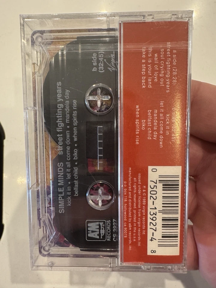 Simple Minds - Street Fighting Years - 1989 - Factory Sealed Cassette w/ Hype - Image 2 of 4