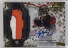 2014 Topps Finest Rookie Camo Refractor /10 AJ McCarron Jumbo Patch Auto 5w7