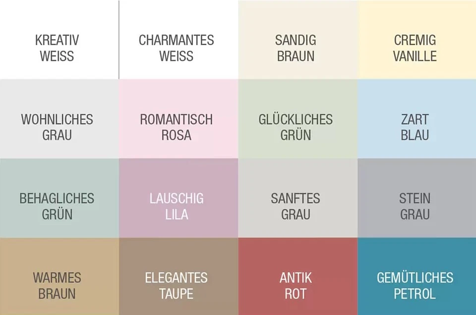 Kreidefarbe 500 ml Vintagefarbe Möbelfarbe Wasserbasis Matt Farbwahl Bondex - Bild 2 von 2