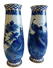 2 chinesische Vasen Cloisonn&eacute;e