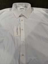 NWT Collars  Co Apex Performance Dress Shirt 2XL Solid White Long Sleeve  119