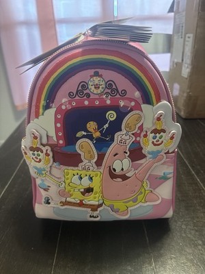 Spongebob Squarepants Light Up Mini Backpack Pink Rainbow Nickelodeon New W Tags