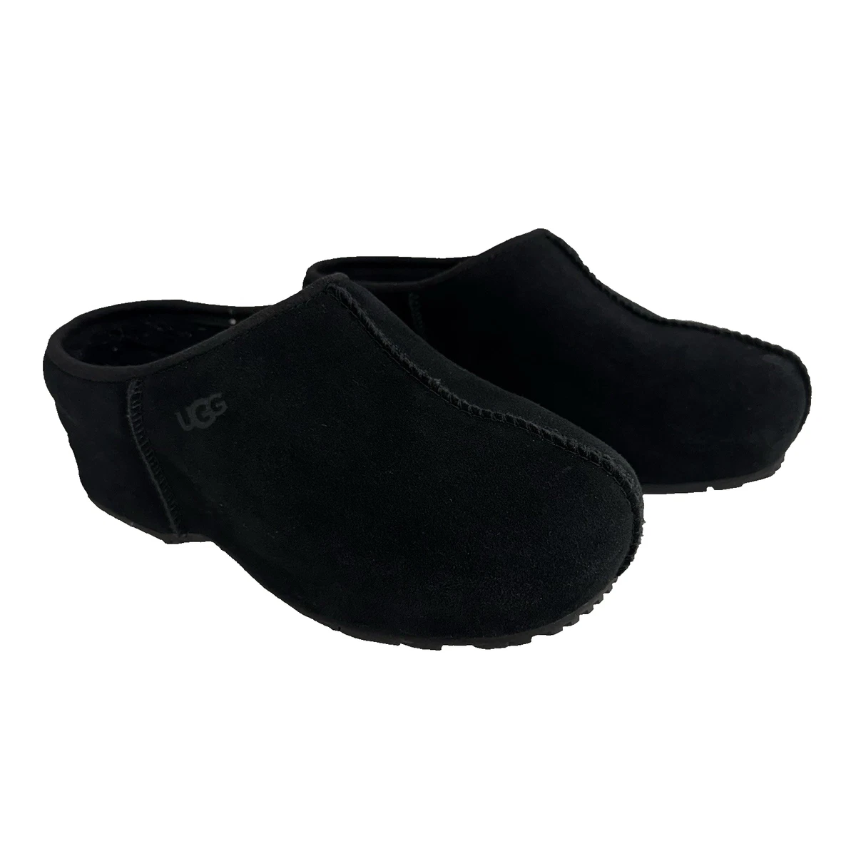 UGG Australia Black Leather Shearling Lined Slip-On‎ Clogs Size 12 Ansley Mule LTHR for Women | UGG® main image 2