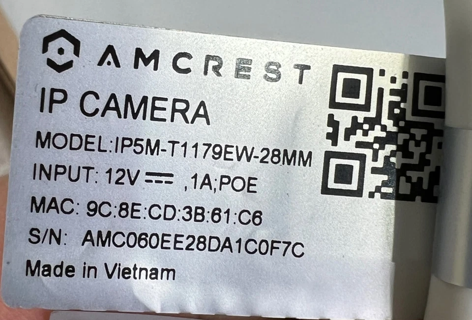 2 x Amcrest 5MP IP Camera POE Security Vandal Dome IP5M-D1188EW-28MM 2.8mm - Image 2 of 4