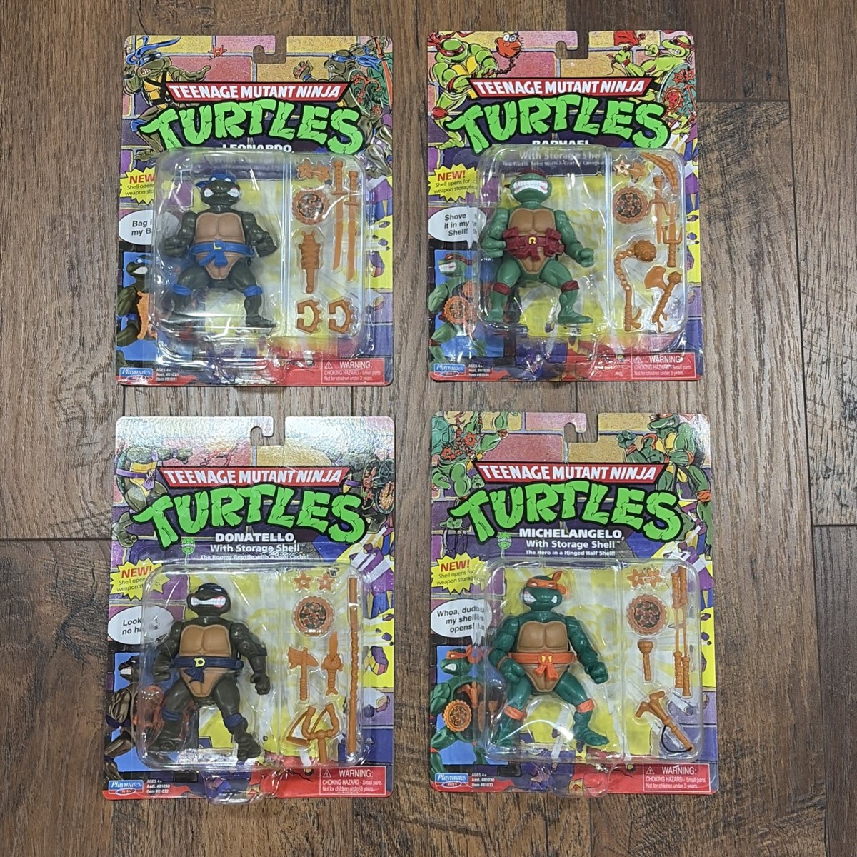 Lot of 4 Teenage Mutant Ninja Turtles Storage Shell TMNT 2022