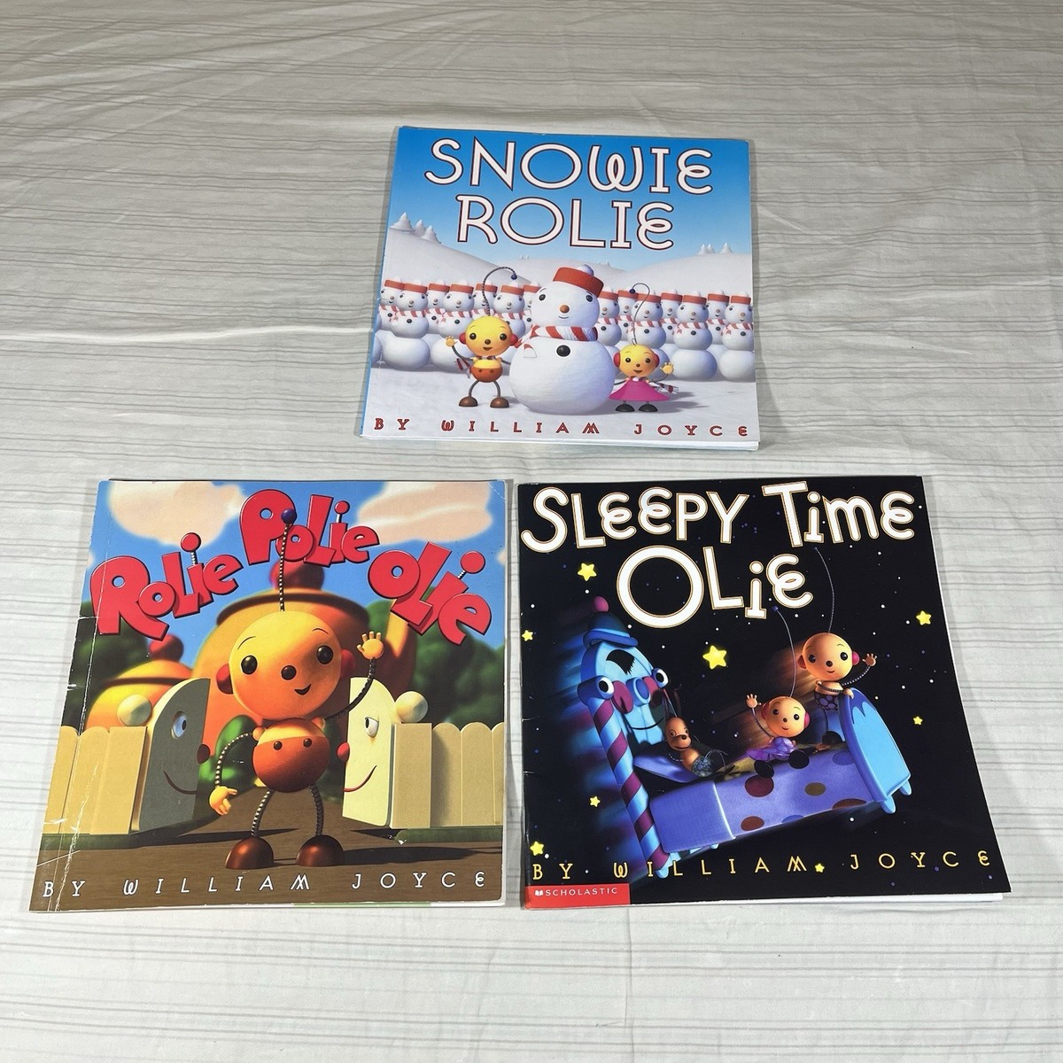 RARE Book Lot Rolie Polie Olie by William Joyce Sleepy Time Laura
