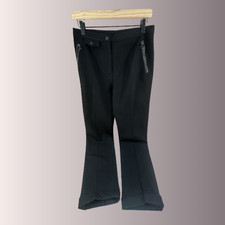 Lauren Ralph Lauren Wool Pants Women Size 8 Black Cuffed Stretch Professional