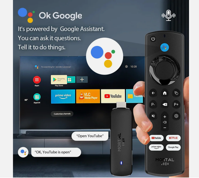 Mortal Q8 Android14 WIFI6 Voice Control TV stick 8K video