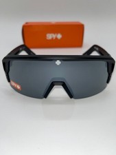 SPY Optic Monolith 50/50 Sunglasses Unisex Black Shield Gray Happy Lens